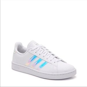 Adidas holographic iridescent grand court sneaker